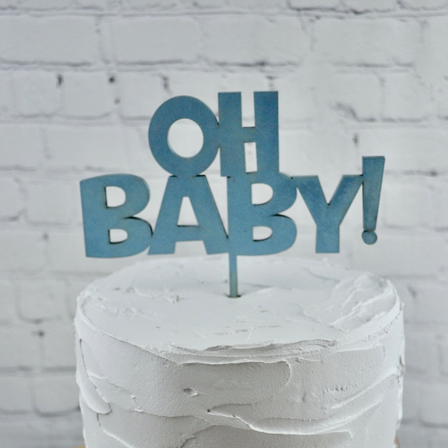"Oh Baby" Baby Shower Wood Cake Topper | Gender Reveal | Sprinkle Cake Topper