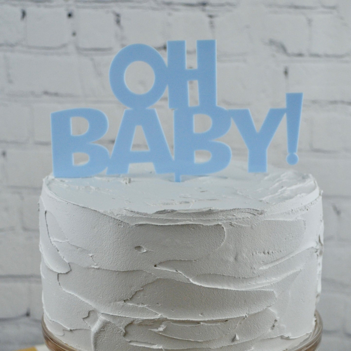 Acrylic "Oh Baby" Baby Shower Cake Topper | Gender Reveal | Sprinkle Cake Topper