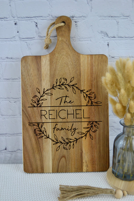 Personalized Cutting Board | Family Name | 16" x 8.75" | Custom Gift | Housewarming | Wedding