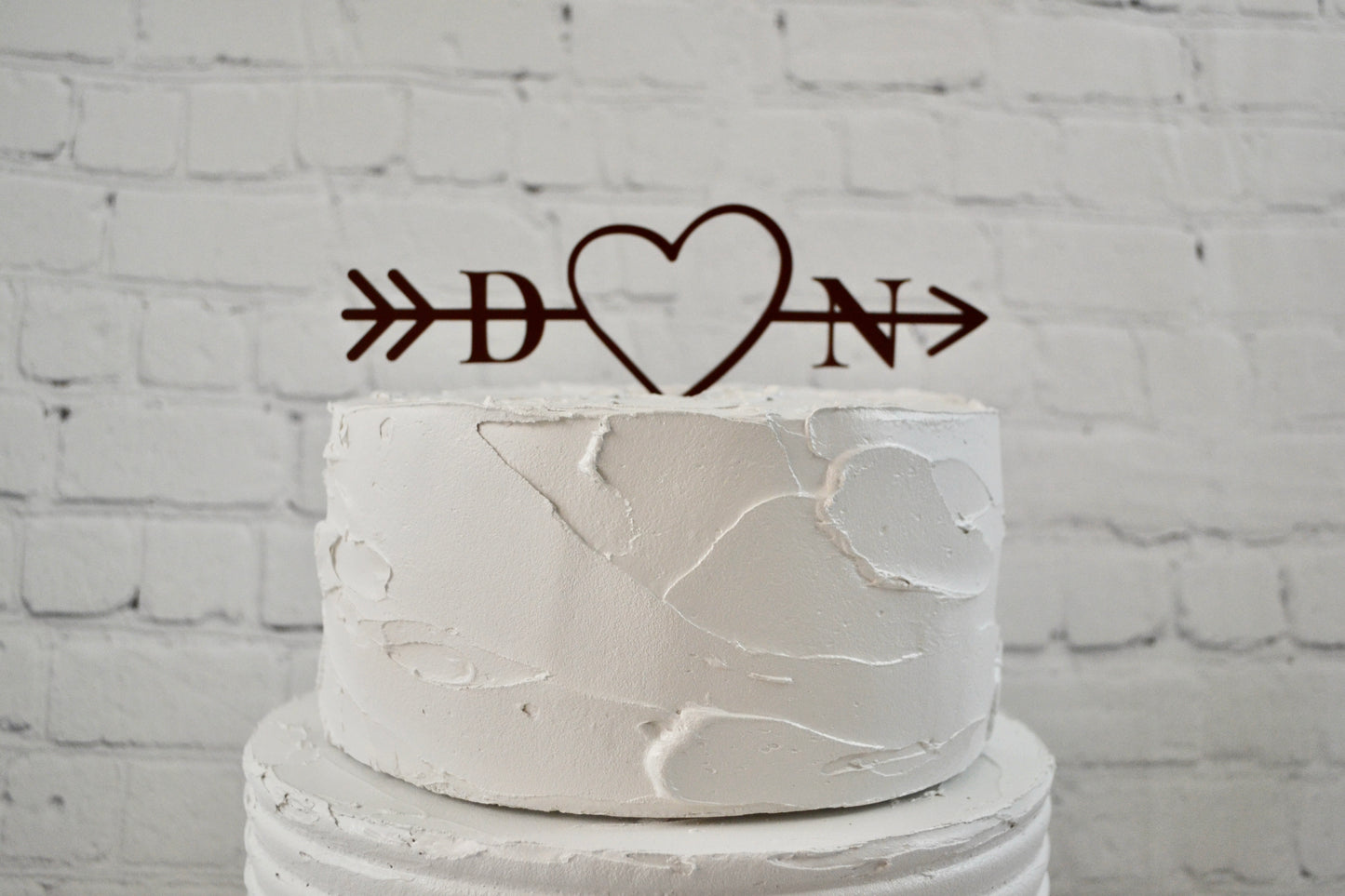 Personalized Wedding Arrow Cake Topper | Custom Acrylic Cake Topper | Beach Wedding | Bridal Shower Cake Topper | Anniversary Cake Topper | Vow Renewal