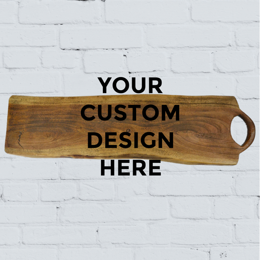 Custom Charcuterie Serving Board | Personalized Design | 30" x 7.75" | Custom Gift | Housewarming | Wedding