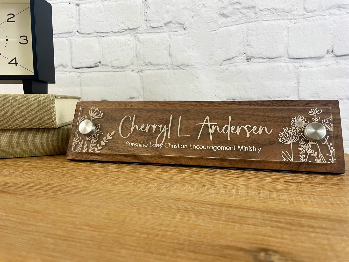 Personalized Desk Nameplate | Rustic | Custom Office Gift | Coworker Gift