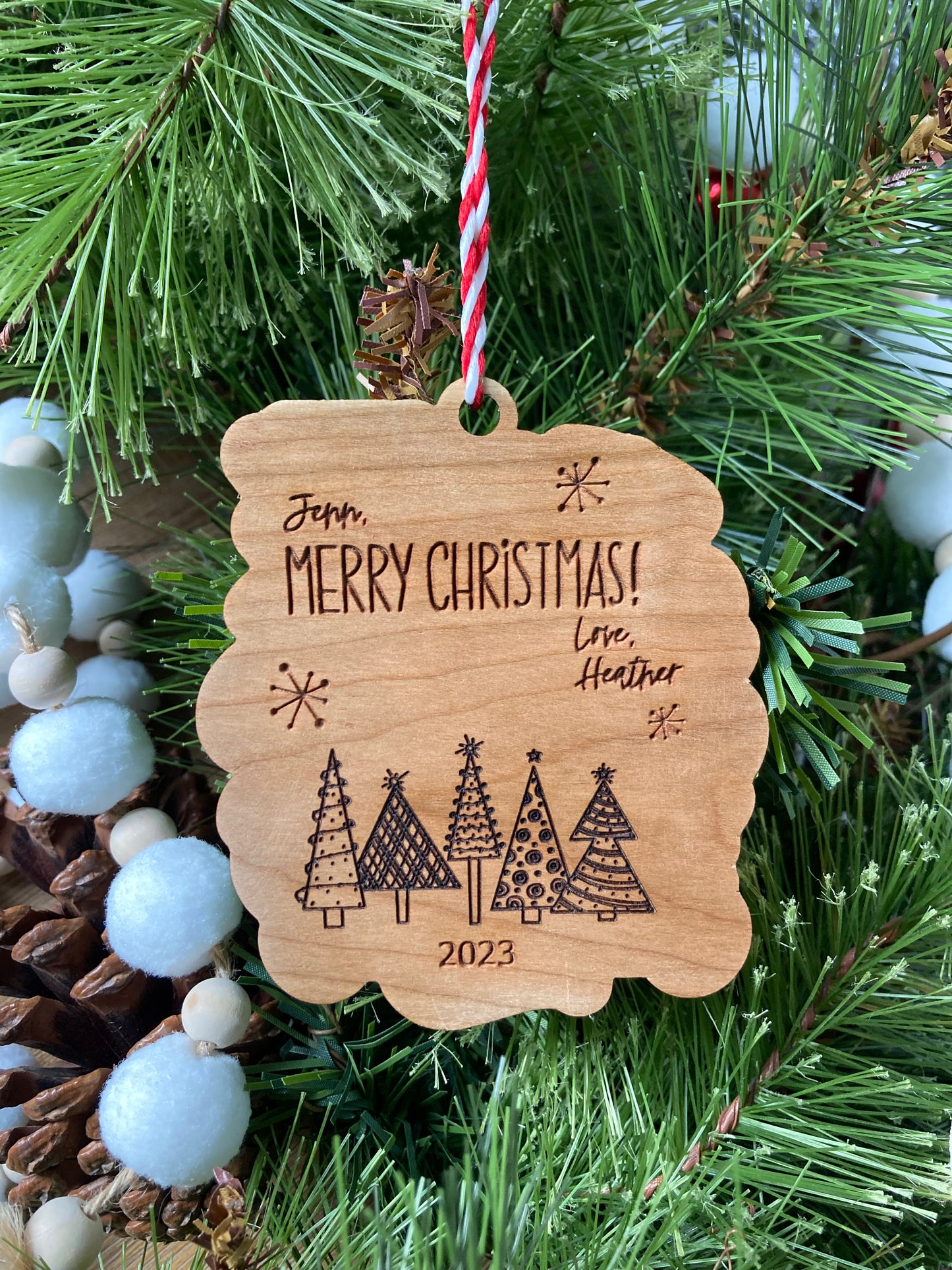 Personalized Friendship Christmas Ornament | Laser Engraved Wood | A True Friend is the Greatest of all Blessings | Holiday Ornament | Friendship Keepsake | Holiday Gift