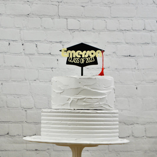 Personalized Graduation Cake Topper | Graduation Cap Topper | Graduation Name | Graduate Cake Topper