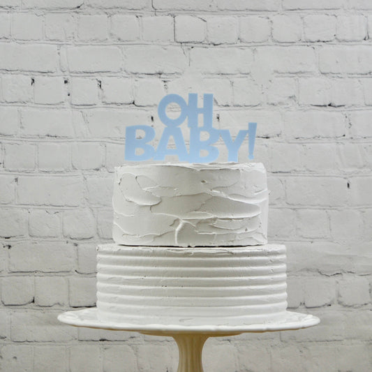 Acrylic "Oh Baby" Baby Shower Cake Topper | Gender Reveal | Sprinkle Cake Topper