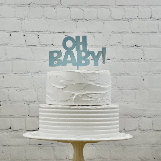 "Oh Baby" Baby Shower Wood Cake Topper | Gender Reveal | Sprinkle Cake Topper