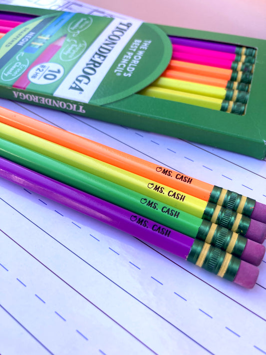 Personalized Ticonderoga Pencils | Back-to-School Set | Student or Teacher Gift