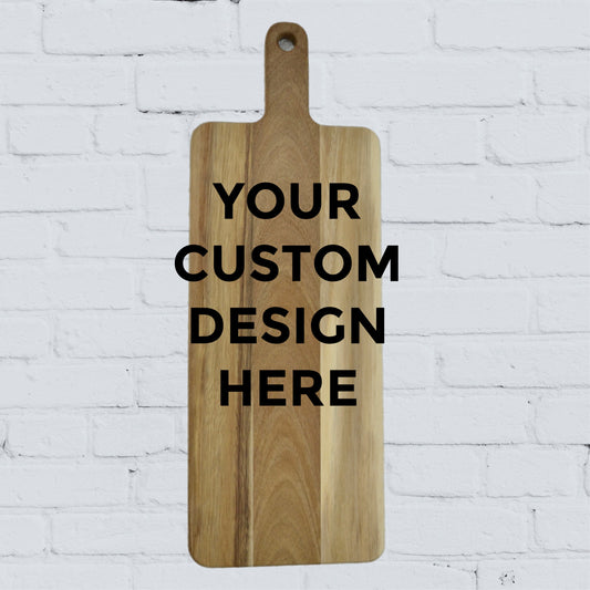 Custom Cutting Board | Personalized Design | 20.5" x 7.25" | Custom Gift | Housewarming | Wedding
