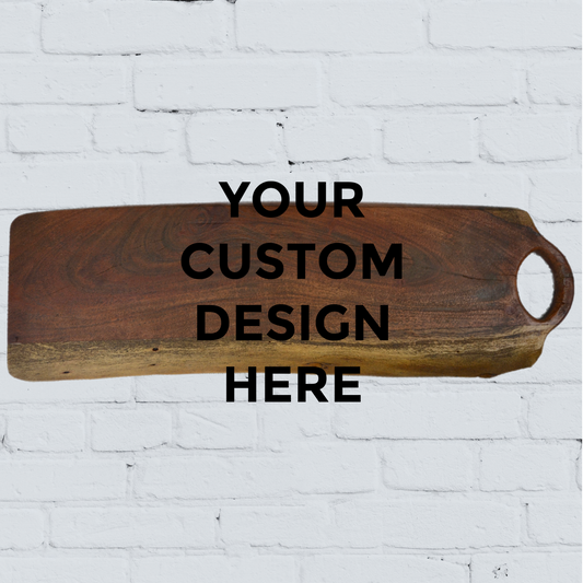 Custom Charcuterie Serving Board | Personalized Design | 30" x 8.25" | Custom Gift | Housewarming | Wedding