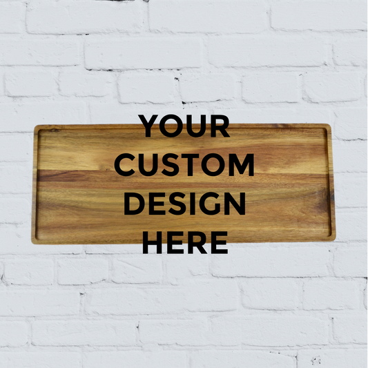 Custom Charcuterie Serving Board | Personalized Design | 19 3/4" x 7 3/4" | Custom Gift | Housewarming | Wedding